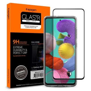 Szkło hartowane Spigen Glass FC do Samsung Galaxy A51 czarny