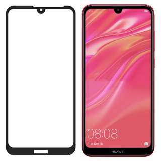 Szkło hartowane na cały ekran z ramką do Huawei Y5 2019 / Honor 8S czarny