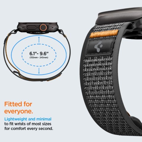 SPIGEN ATHLEX AIR 2 APPLE WATCH 8 / 9 / 10 / 11 / SE / ULTRA (44 / 45 / 46 / 49 MM) ACTIVE BLACK / ORANGE