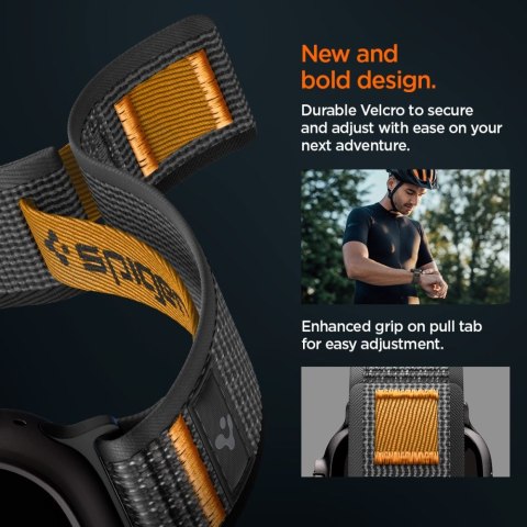 SPIGEN ATHLEX AIR 2 APPLE WATCH 8 / 9 / 10 / 11 / SE / ULTRA (44 / 45 / 46 / 49 MM) ACTIVE BLACK / ORANGE
