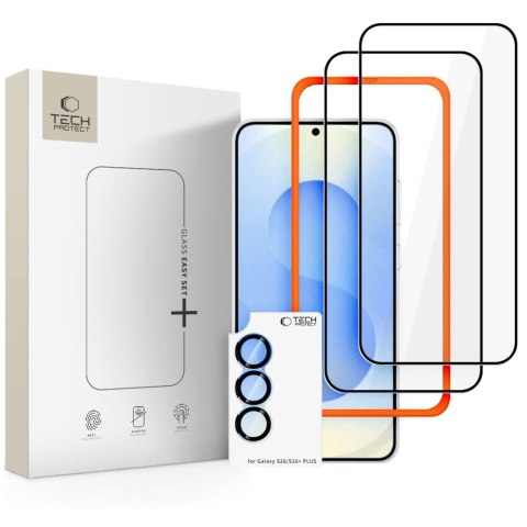SZKŁO HARTOWANE TECH-PROTECT EASY SET+ 3-PACK GALAXY S26 BLACK