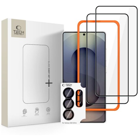 SZKŁO HARTOWANE TECH-PROTECT EASY SET+ 3-PACK GALAXY S26 ULTRA BLACK