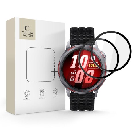 SZKŁO HYBRYDOWE TECH-PROTECT GLASS FLEX+ 2-PACK HUAWEI WATCH GT RUNNER 2 BLACK