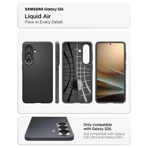 Etui Spigen Liquid Air na Samsung Galaxy S26 - czarne