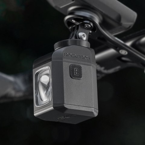 Lampka rowerowa Rockbros M8 1600lm przednia z pilotem 10m akumulatorowa 4000 mAh - czarna