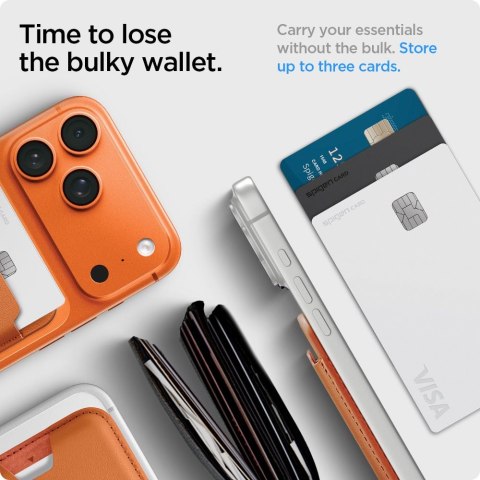 SPIGEN VALENTINUS MAGSAFE UNIVERSAL MAGNETIC CARD HOLDER METALLIC ORANGE