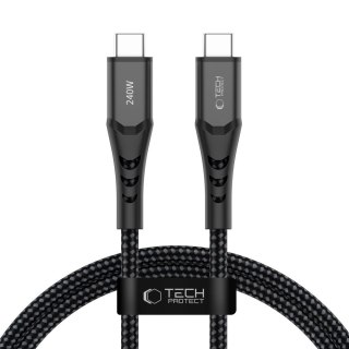 TECH-PROTECT UB11T ULTRABOOST TYPE-C CABLE PD 240W / QC3.0 100CM BLACK