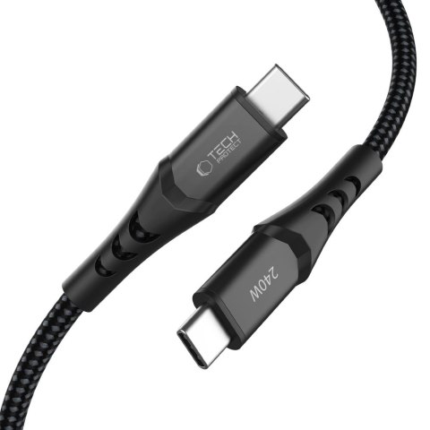 TECH-PROTECT UB11T ULTRABOOST TYPE-C CABLE PD 240W / QC3.0 100CM BLACK