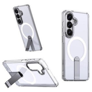 Etui Hybrid Armor X na Samsung Galaxy A36 / A37 z podstawką kompatybilne z MagSafe - przezroczyste