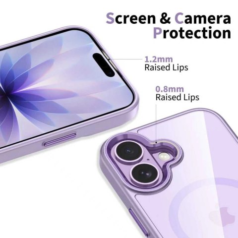 Etui Tech-Protect MagMat MagSafe na iPhone 17 - przezroczysto-fioletowe