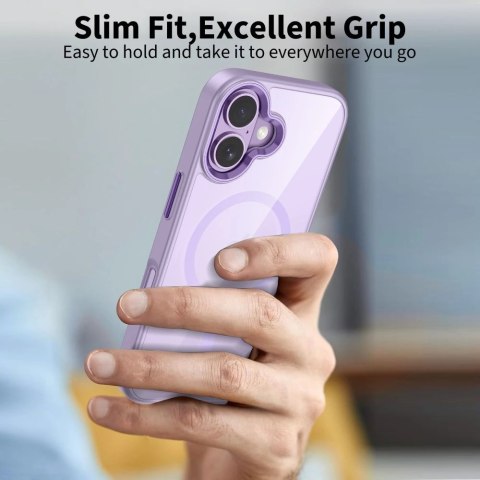 Etui Tech-Protect MagMat MagSafe na iPhone 17 - przezroczysto-fioletowe