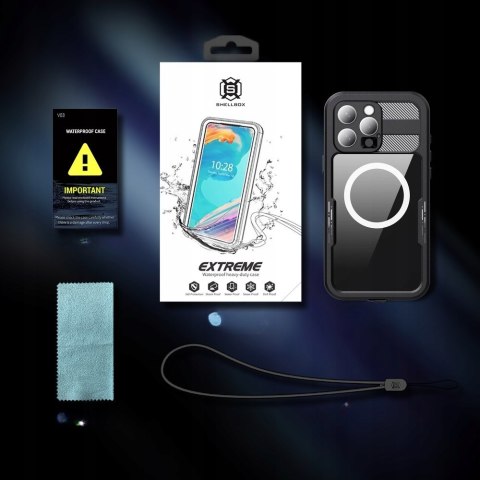 Etui wodoodporne Braders do Apple iPhone 16 Pro Max czarny Magsafe nad wodę