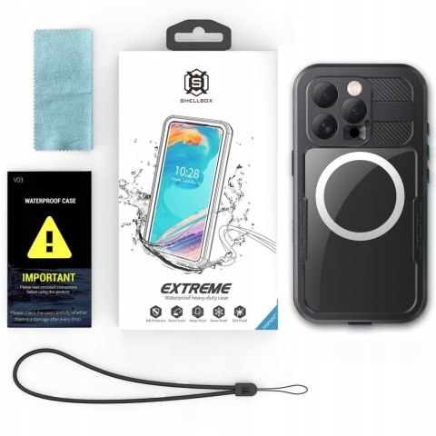 Etui wodoodporne Braders do Apple iPhone 16 Pro czarny magsafe nad wodę