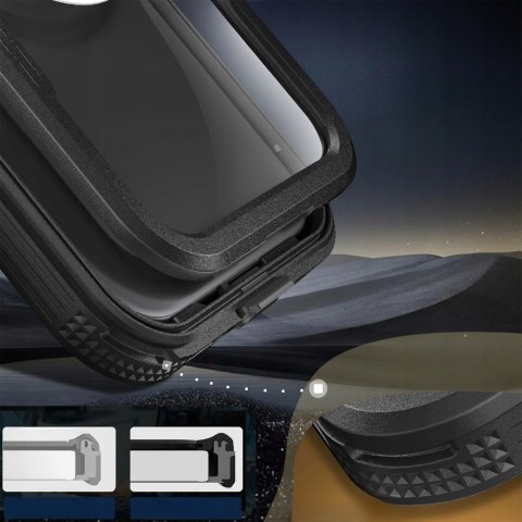 Etui wodoodporne Braders do Apple iPhone 16 Pro czarny magsafe nad wodę