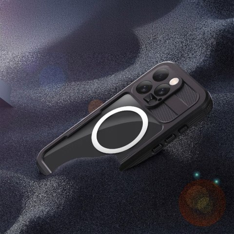 Etui wodoodporne Braders do Apple iPhone 16 Pro czarny magsafe nad wodę
