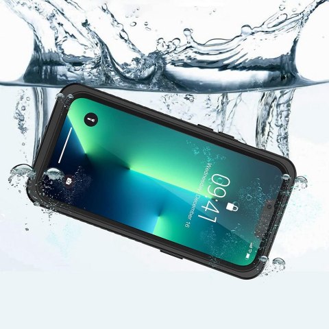 Etui wodoodporne Braders do Apple iPhone 16e, iPhone 17e czarny nad wodę