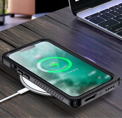 Etui wodoodporne Braders do Apple iPhone 16e, iPhone 17e czarny nad wodę