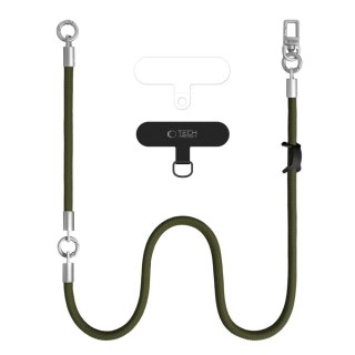 TECH-PROTECT C10S ROPE CROSSBODY & WRIST OLIVE GREEN/TITANIUM