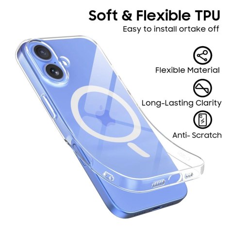 Etui Tech-Protect FlexAir MagSafe na iPhone 16 - przezroczyste