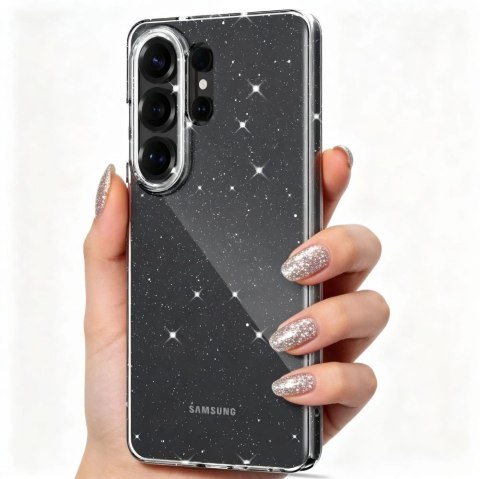 Etui Tech-Protect FlexAir na Samsung Galaxy S26 Ultra - przezroczysto-brokatowe