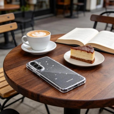 Etui Tech-Protect FlexAir na Samsung Galaxy S26 Ultra - przezroczysto-brokatowe