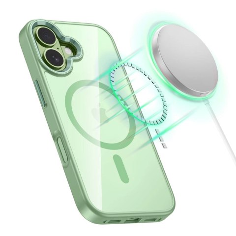 Etui Tech-Protect MagMat MagSafe na iPhone 17 - przezroczysto-zielone