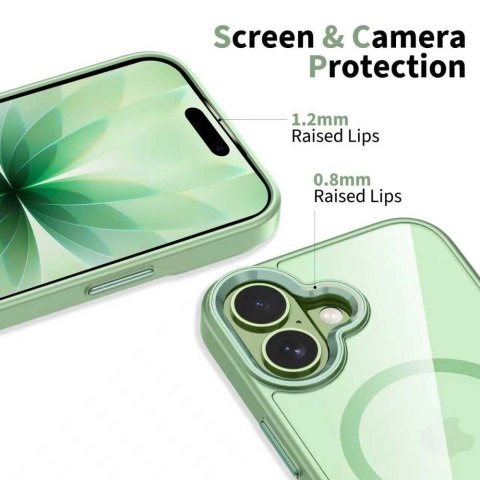 Etui Tech-Protect MagMat MagSafe na iPhone 17 - przezroczysto-zielone
