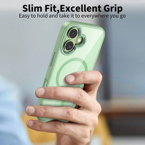Etui Tech-Protect MagMat MagSafe na iPhone 17 - przezroczysto-zielone