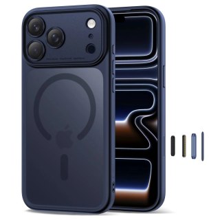 Etui Tech-Protect Magpeak Magsafe CC na iPhone 17 Pro - granatowy mat