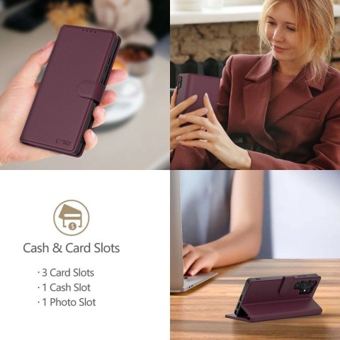 Etui Tech-Protect Wallet na Samsung Galaxy A26 5G / A17 4G / 5G - bordowe