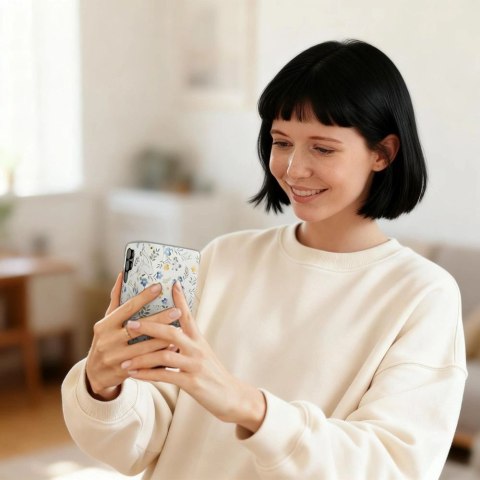 Etui Tech-Protect Wallet na Samsung Galaxy A57 5G - kolorowe kwiaty