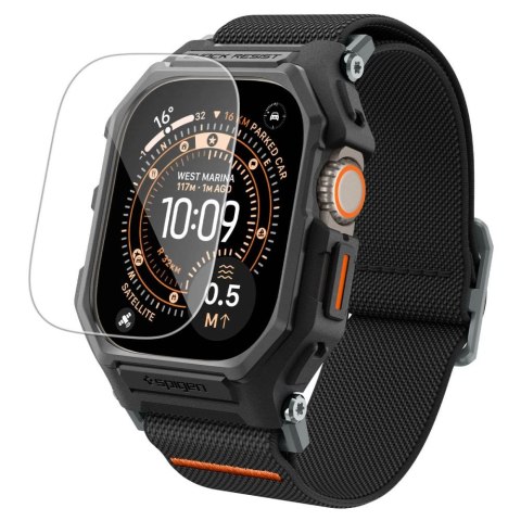 SPIGEN LITE FIT PRO & TEMPERED GLASS APPLE WATCH ULTRA 1 / 2 / 3 (49 MM) MATTE BLACK