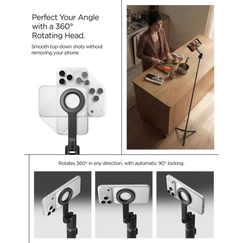 SPIGEN S582W BLUETOOTH SELFIE STICK TRIPOD BLACK