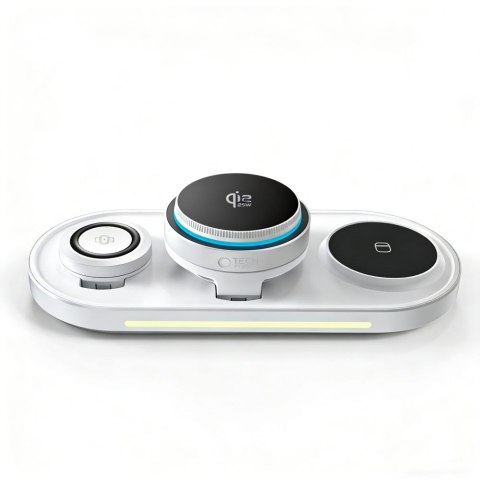 TECH-PROTECT A51 ARCTICBOOST 3IN1 MAGNETIC MAGSAFE WIRELESS CHARGER 25W QI2.2 WHITE