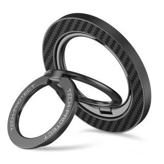 TECH-PROTECT MMR800 MAGNETIC MAGSAFE PHONE RING CARBON BLACK