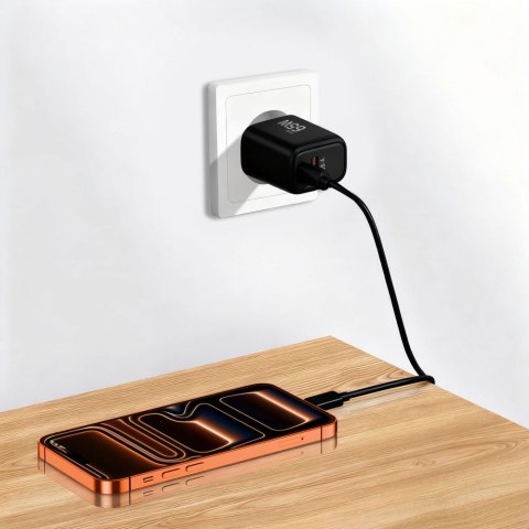 TECH-PROTECT NCA65W-GAN 2-PORT NETWORK CHARGER PD 65W / QC3.0 BLACK