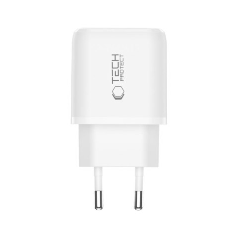 TECH-PROTECT NCA65W-GAN 2-PORT NETWORK CHARGER PD 65W / QC3.0 WHITE