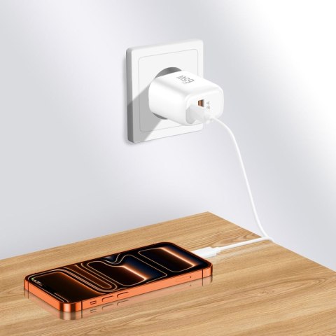 TECH-PROTECT NCA65W-GAN 2-PORT NETWORK CHARGER PD 65W / QC3.0 WHITE