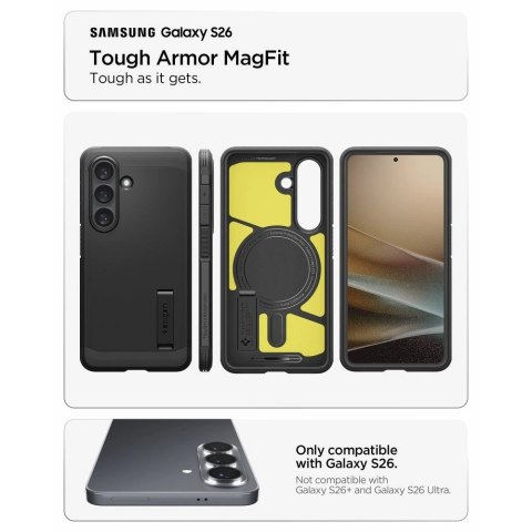 Etui Spigen Tough Armor Mag MagSafe na Samsung Galaxy S26 - czarne
