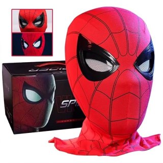 MASKA SPIDER-MAN Z PODŚWIETLENIEM OCZU RUCHOME ELEMENTY ZAMEK LED Braders