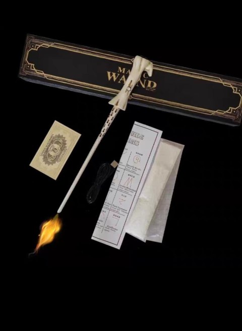 Magiczna Różdżka Voldemorta Strzelająca Ogniem - Magia z Papierem Błyskowym