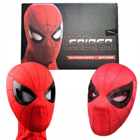 Maska na twarz Brade Spiderman maska oczy są ruchome tkanina pająk czerwony