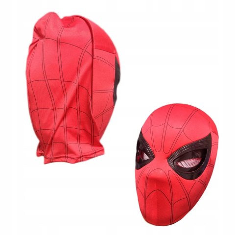 Maska na twarz Brade Spiderman maska oczy są ruchome tkanina pająk czerwony