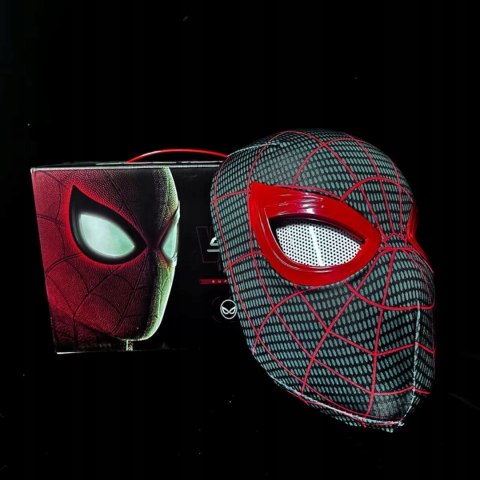 Maska na twarz Maska Ruchome Oczy Spiderman tkanina pająk czarny Braders