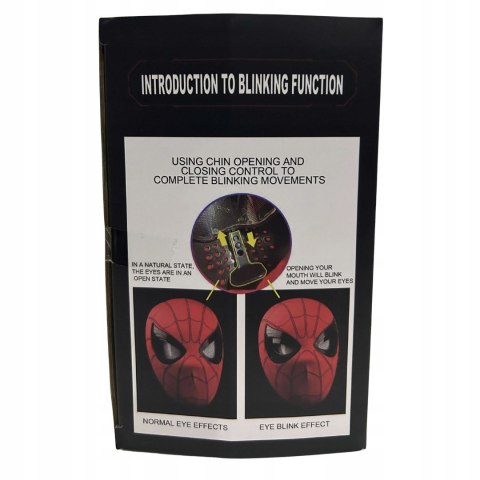 Maska na twarz Maska Ruchome Oczy Spiderman tkanina pająk czarny Braders