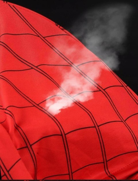 Maska na twarz Spiderman z ruchomymi oczami czerwona tkanina uniseks Brader