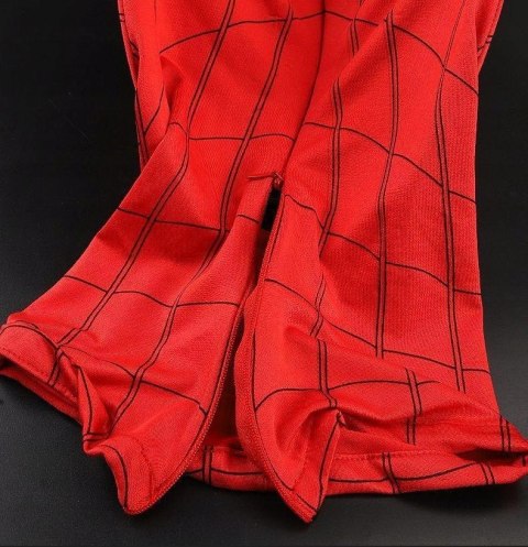 Maska na twarz Spiderman z ruchomymi oczami czerwona tkanina uniseks Brader