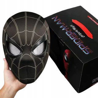 RUCHOME OCZY MASKA SPIDERMAN VENOM SYMBIOTE PLASTIK COSPLAY BLACK HALLOWEEN