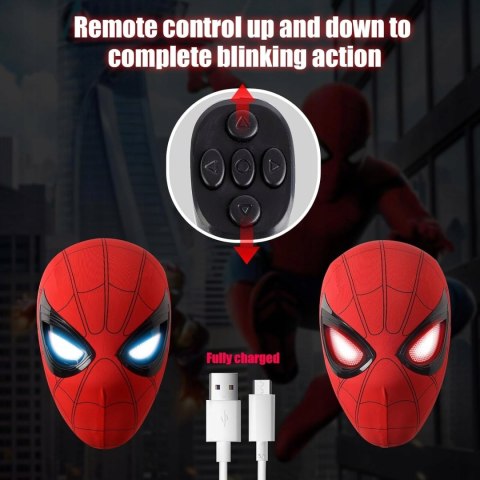 Spiderman Maska Na Twarz Oczy Są Ruchome Hero Maska Cosplay Dzieci/dorośli