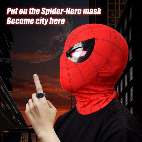Spiderman Maska Na Twarz Oczy Są Ruchome Hero Maska Cosplay Dzieci/dorośli